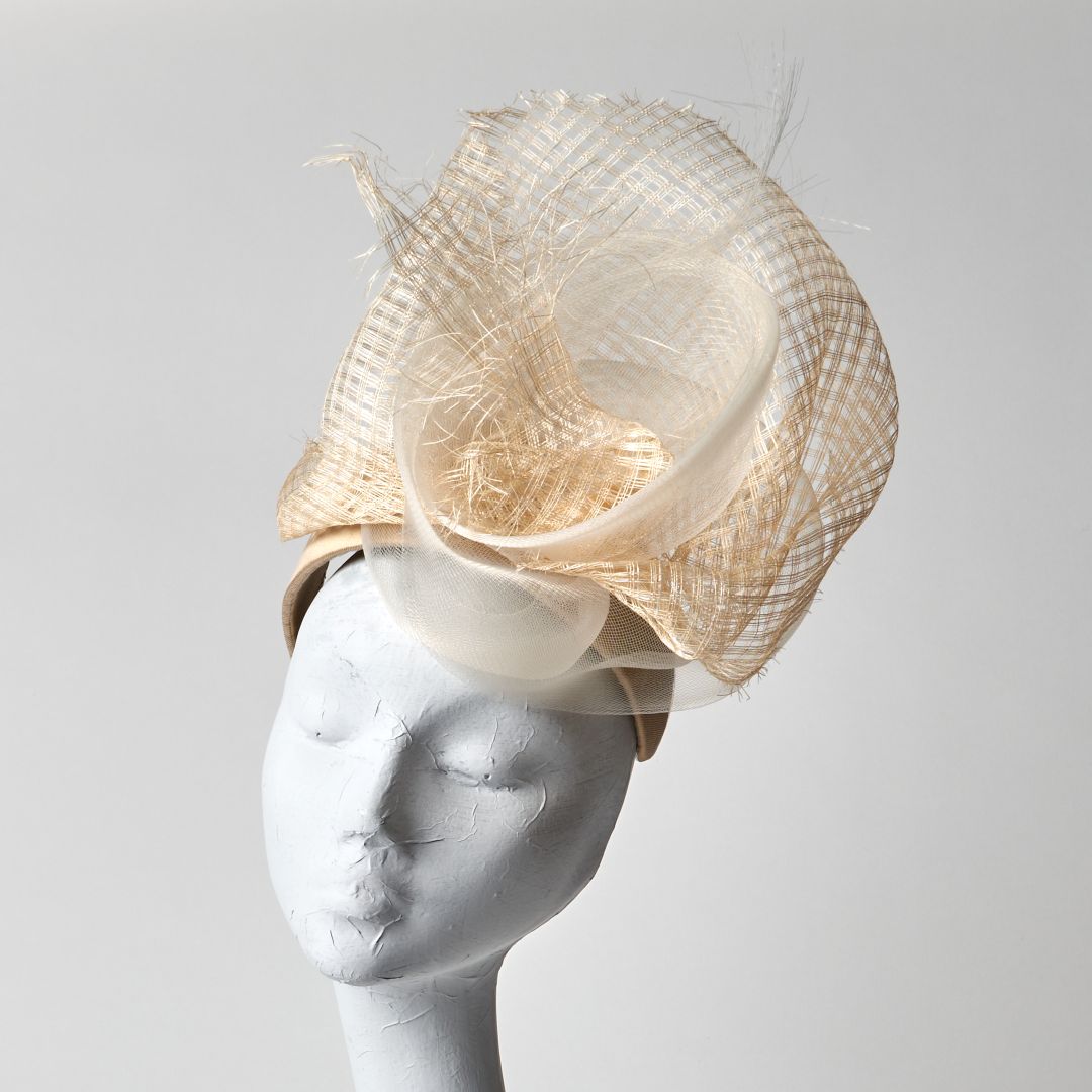 Silk band with straw rose
