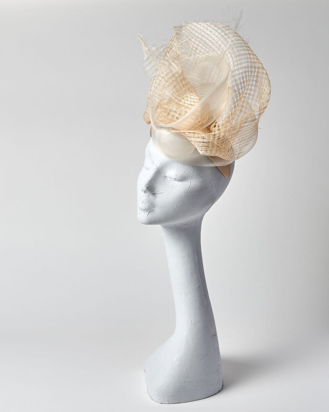 Silk band with straw rose