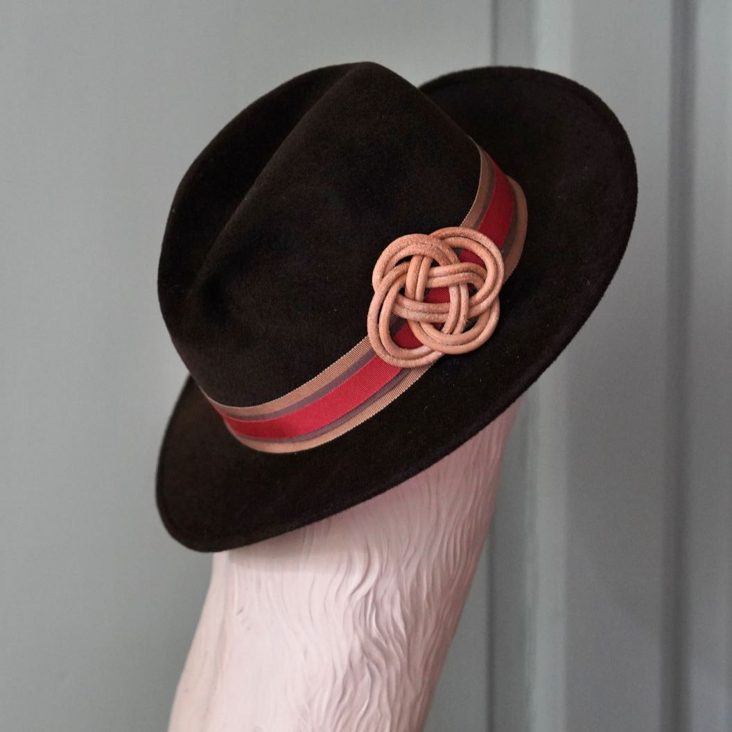 Chocolate brown fur felt